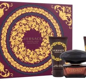 Versace Crystal Noir Zestaw Woda Toaletowa 50 Ml + Mleczko Do Ciała Żel Pod Prysznic